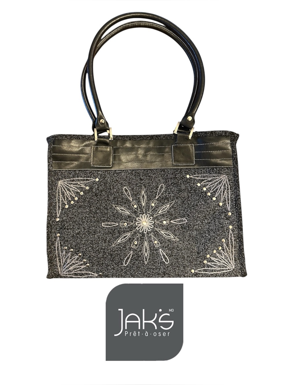 🇨🇦 Jak’s Gray Fabric Handbag